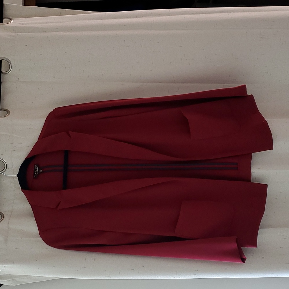 Topshop Burgundy Blazer